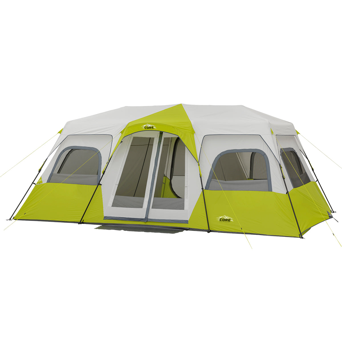  CORE 10 Person Tent, Large Multi Room Tent for Family, Included Tent Gear Loft Organizer