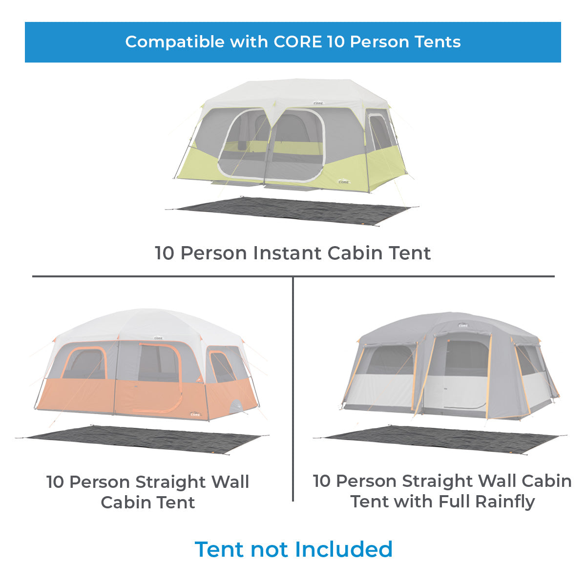 Core equipment 10 person tent best sale