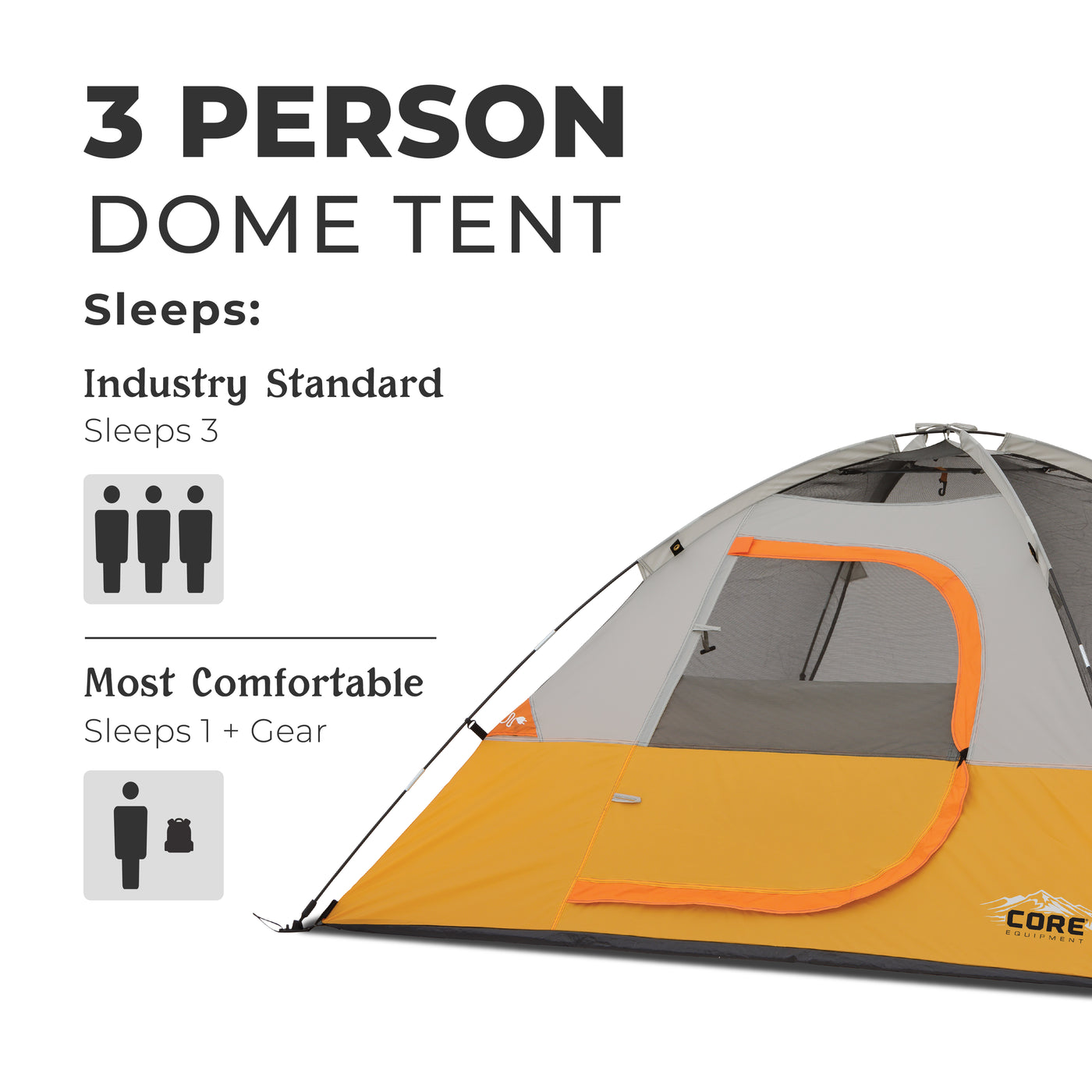 3 Person Dome Tent 7' x 7'