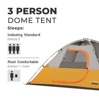 3 Person Dome Tent 7' x 7'