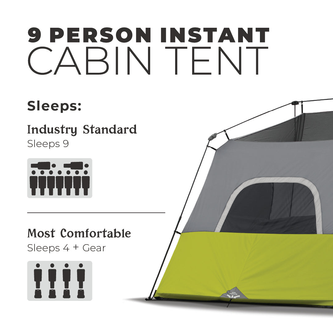 9 Person Instant Cabin Tent – Core Equipment