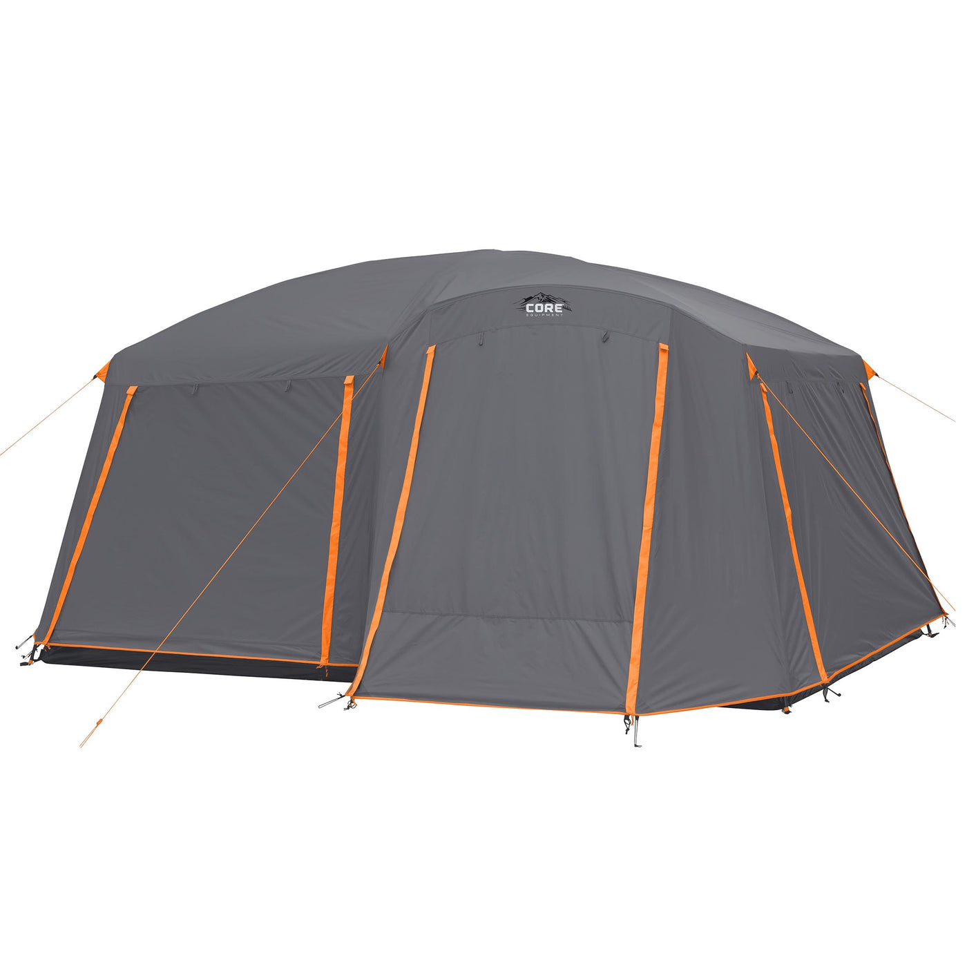 CORE® Equipment 10 Person Straight Wall Cabin Tent with Full Rainfly Setup  