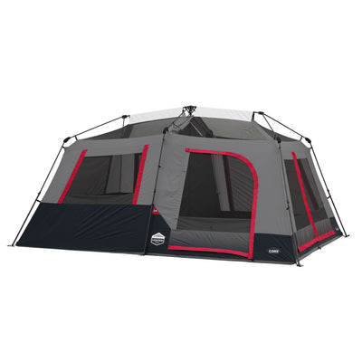 10 Person Lighted Instant Cabin Tent with Awning