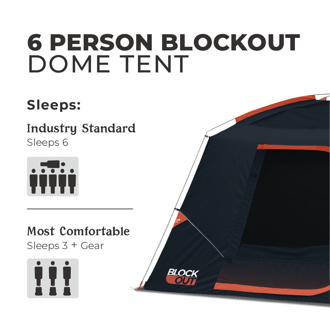 6 Person Dome Blockout Tent 10' x 9' – Core Equipment