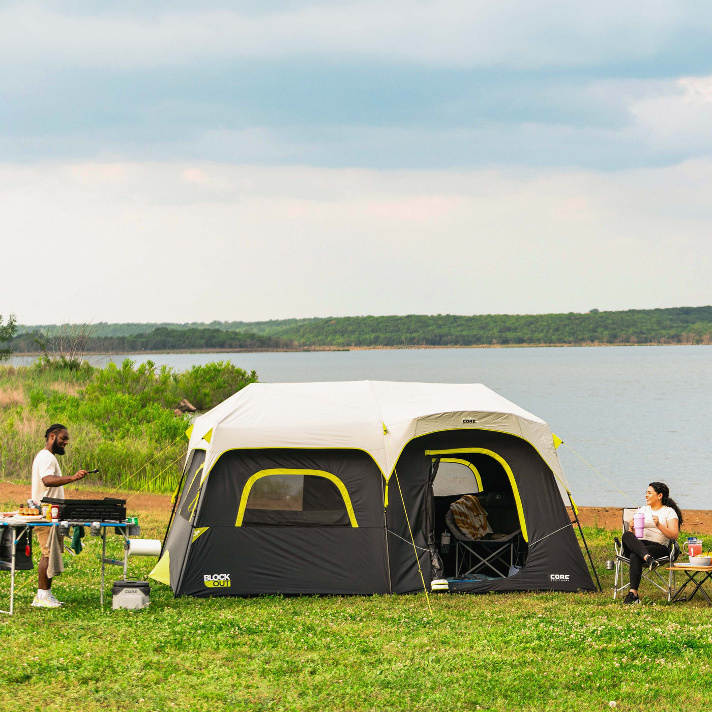 9 Person Instant Cabin Blockout Tent 14' x 9' – Core Equipment