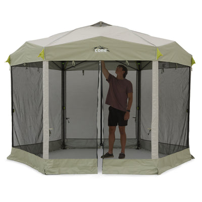 11.5' x 10' Center Push Eaved Instant Canopy