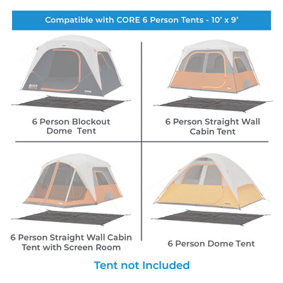 Footprint for 6 Person Tents - 10' x 9'