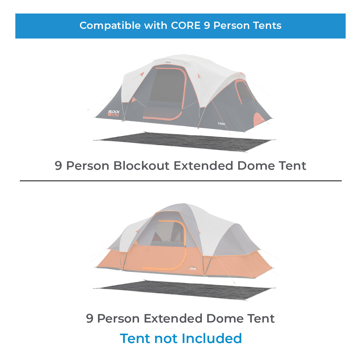 Footprint for 9 Person Extended Dome Tent