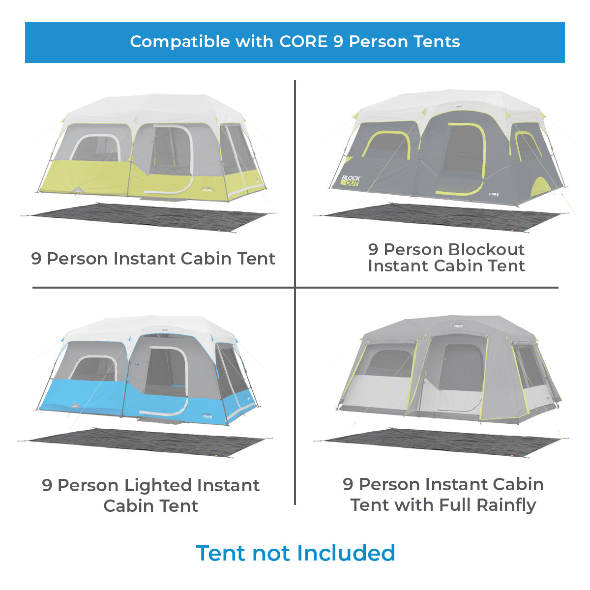 Footprint for 9 Person Instant Cabin Tents