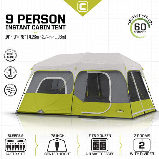 Coleman 9 person instant tent best sale