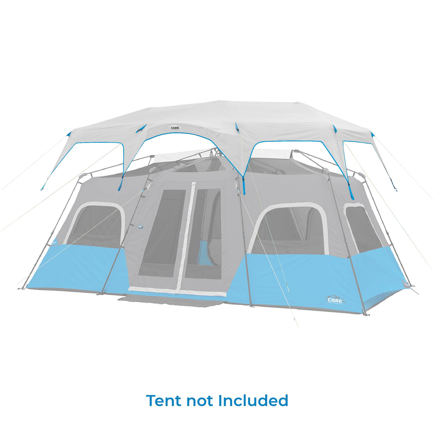 10 Person Lighted Instant Cabin Tent with Screen Room Rainfly – Core  Equipment