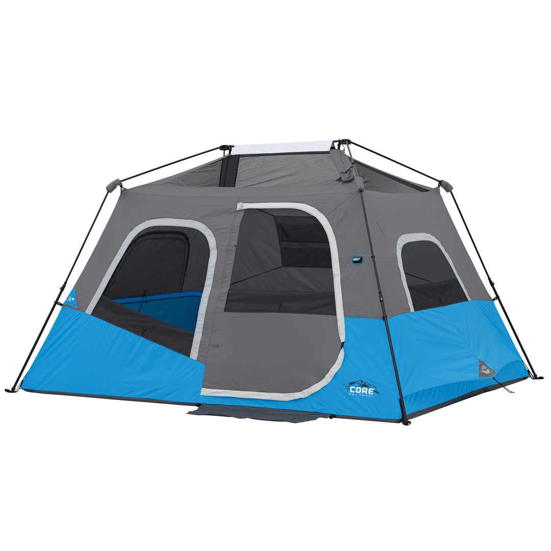 6 Person Lighted Instant Cabin Tent 11 x 9 Core Equipment