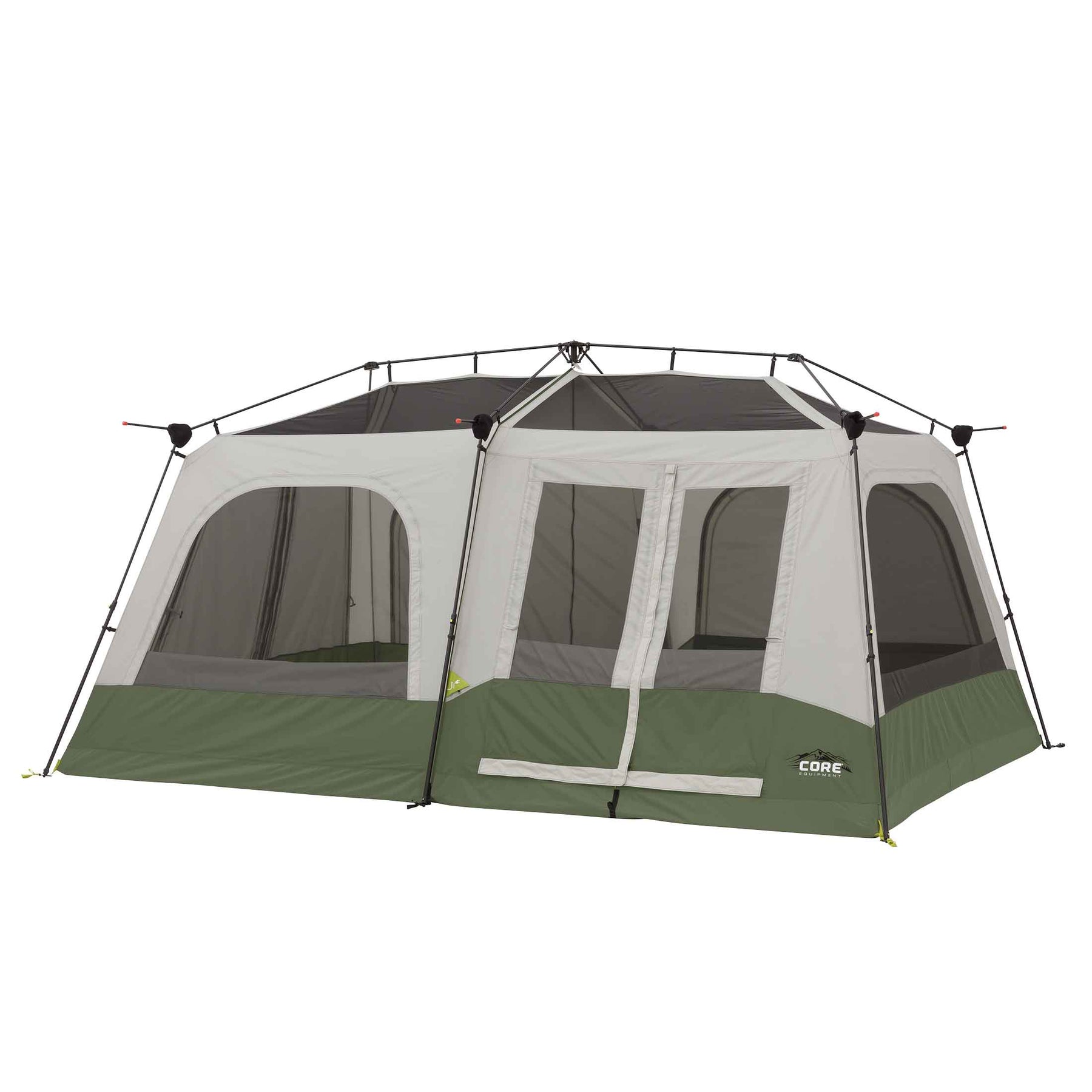 Core core 10 person tent, large multi room tent for family, included tent  gear loft organizer