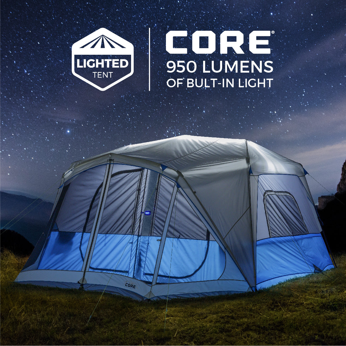 CORE Equipment 10-Person Lighted Cabin Tent